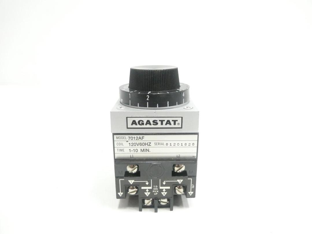 AGASTAT 7012AF TIME DELAY RELAY 1-10MIN 120V-AC