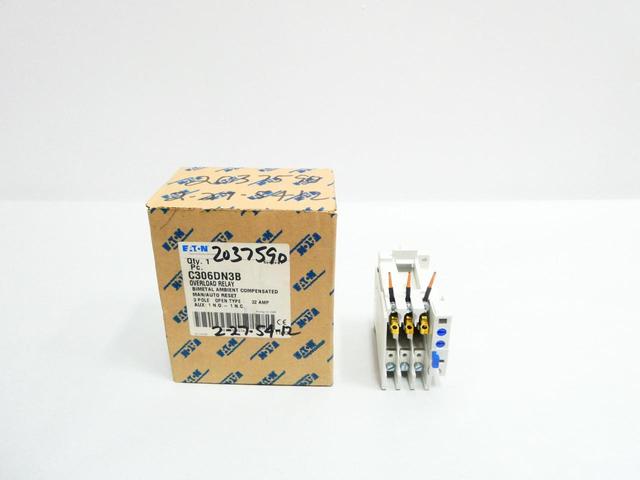 EATON C306DN3B OVERLOAD RELAY 32A AMP