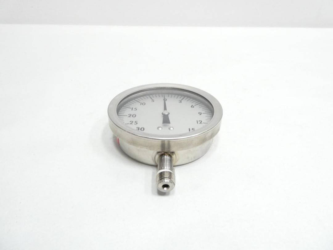 ASHCROFT 35-1009-SW-02L-30IMV&15 PRESSURE GAUGE 30INHG TO 15PSI 1/4IN NPT