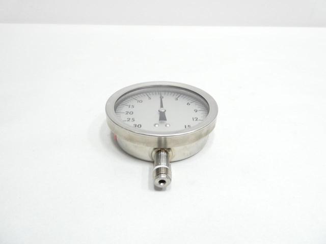 ASHCROFT 35-1009-SW-02L-30IMV&15 PRESSURE GAUGE 30INHG TO 15PSI 1/4IN NPT