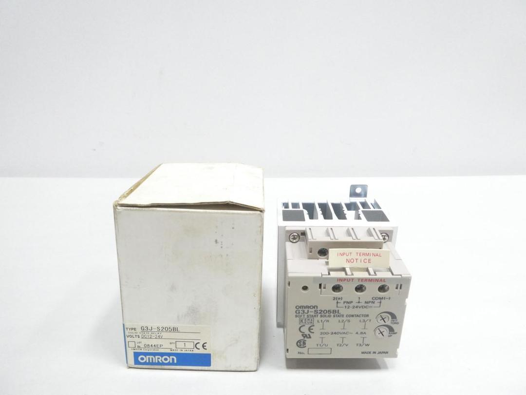 OMRON G3J-S205BL SOLID STATE CONTACTOR 12-24V-DC 4.8A AMP 200-240V-AC