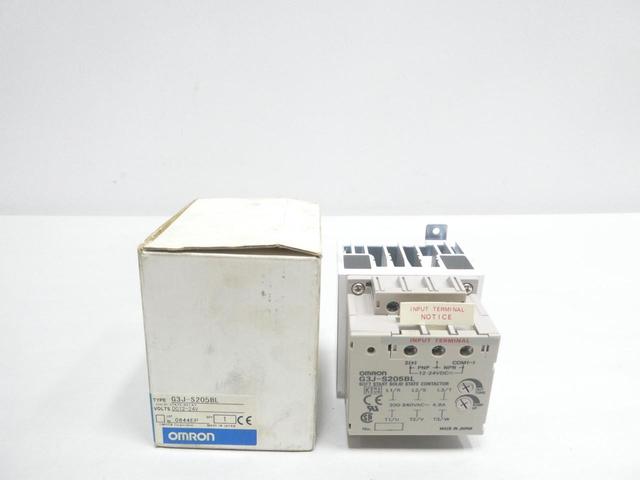 OMRON G3J-S205BL SOLID STATE CONTACTOR 12-24V-DC 4.8A AMP 200-240V-AC