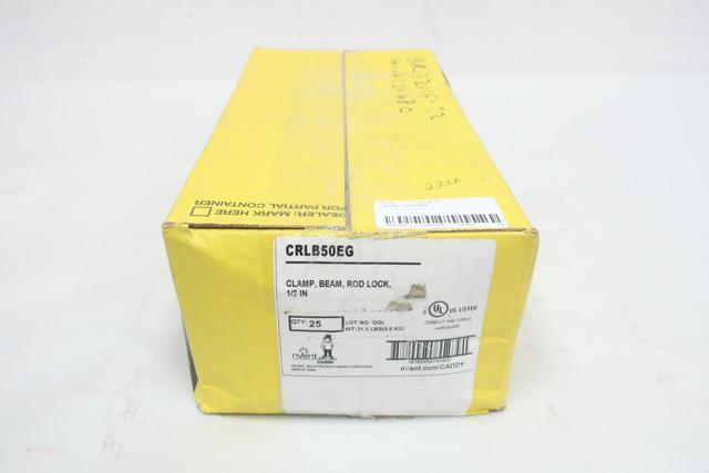 BOX OF 25 NVENT CRLB50EG CADDY ROD LOCK BEAM CLAMP 1/2IN