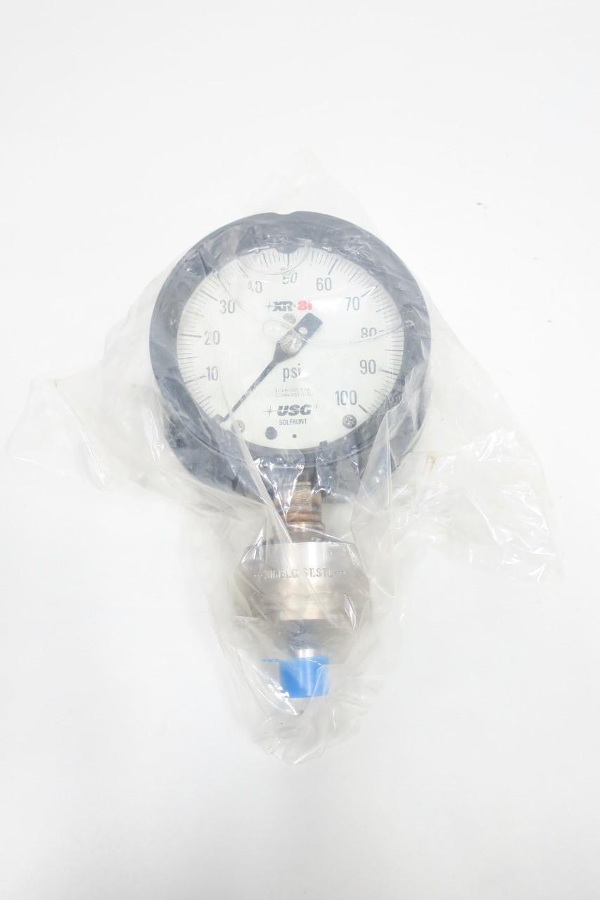 USG XR-81 PRESSURE GAUGE 4-1/2IN 0-100PSI 1/2IN NPT