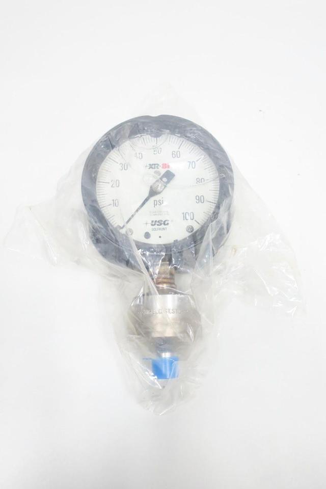 USG XR-81 PRESSURE GAUGE 4-1/2IN 0-100PSI 1/2IN NPT