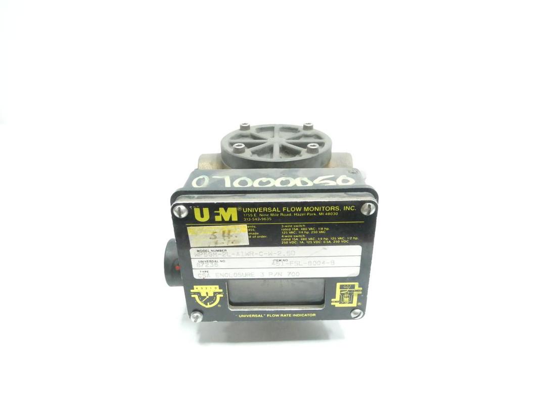 UFM UNIVERSAL FLOW MONITORS WP5GM-2L-A1WR-C-W-2.5D FLOW METER 0-5GPM 1/4IN NPT