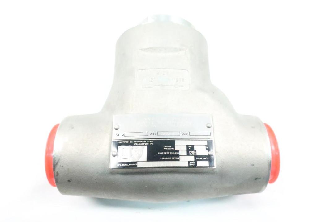 FLOWSERVE 1878 STAINLESS SOCKET WELD CHECK VALVE 2IN