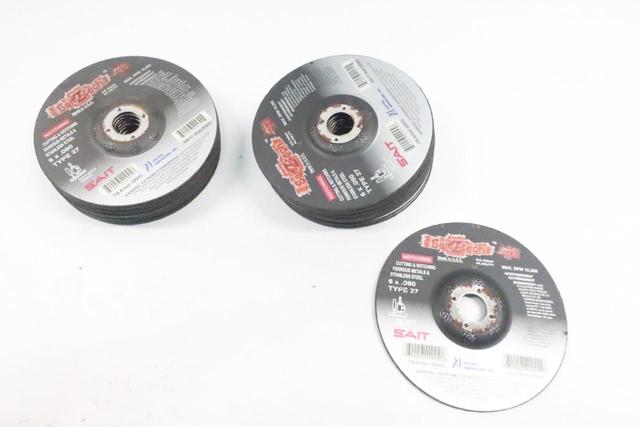 BOX OF 25 SAIT TYPE 27 Z24R CUT-OFF WHEEL 6IN 0.09IN