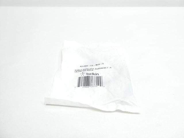BELKIN A3L980-02-BLK-S CAT6 UTP RJ45M SNAGLESS PATCH CABLE 2FT