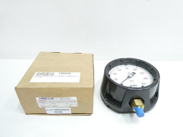 AMETEK 1980 PRESSURE GAUGE 4-1/2IN 1/4IN NPT 0-160PSI
