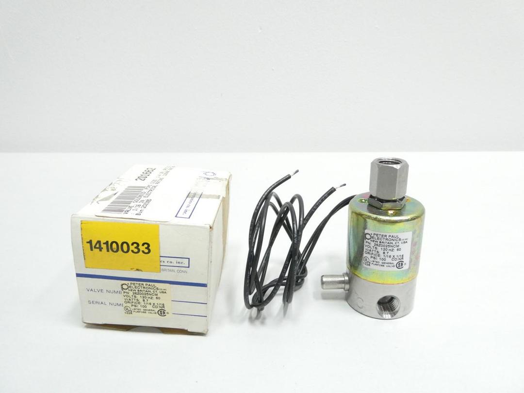PETER PAUL 26Z0025NCM SOLENOID VALVE 120V-AC