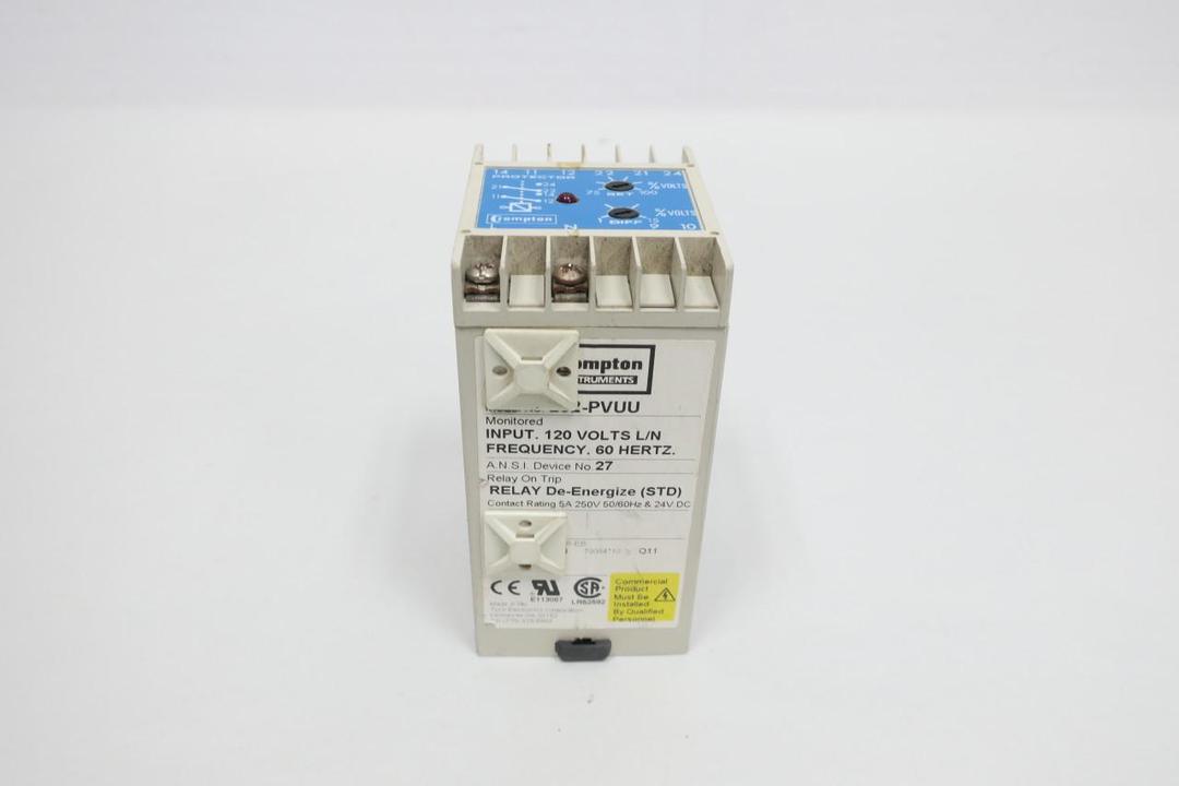 CROMPTON 202-PVUU UNDERVOLTAGE RELAY 120V-AC
