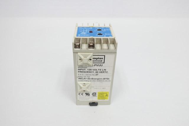 CROMPTON 202-PVUU UNDERVOLTAGE RELAY 120V-AC