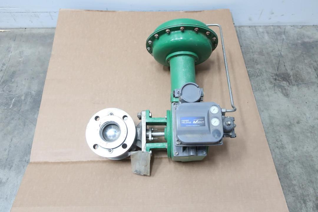 FISHER V150 VEE-BALL 1051 SIZE 40 DVC6020 STAINLESS CONTROL VALVE 3IN 150