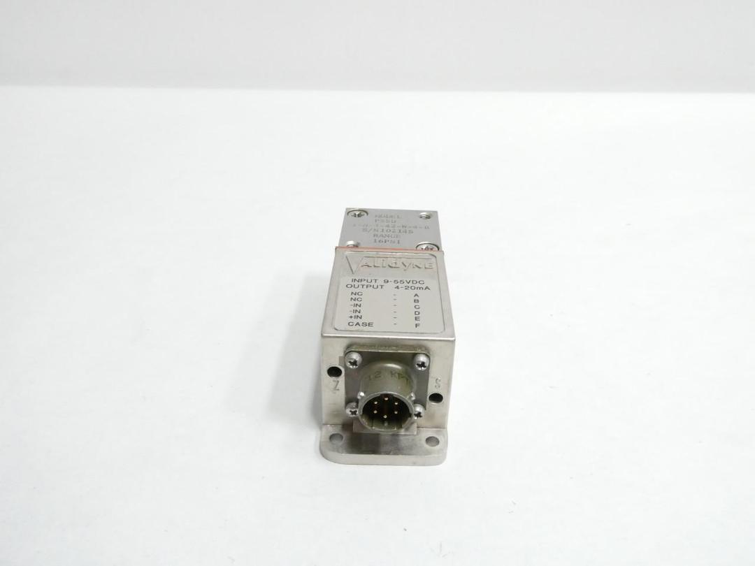 VALIDYNE P55D 1-N-4-42-W-4-B PRESSURE TRANSDUCER 4-20MA 16PSI 9-55V-DC