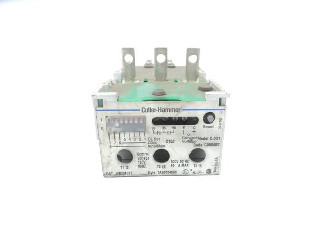 CUTLER HAMMER WB23FJY7 SOLID STATE OVERLOAD RELAY 45A