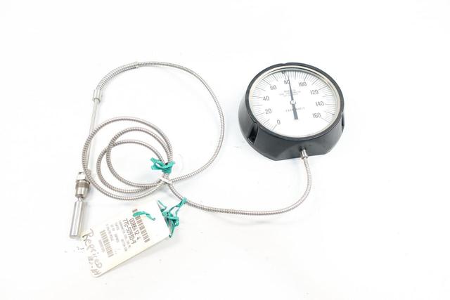 MOELLER 61203959407 GAS ACTUATED THERMOMETER 6IN DIAL 2-1/4IN PROBE 0-160F 
