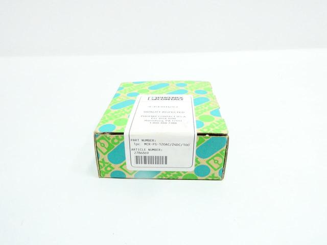 PHOENIX CONTACT MCR-PS-120AC/24DC/100 POWER SUPPLY 120V-AC 125MA 24V-DC