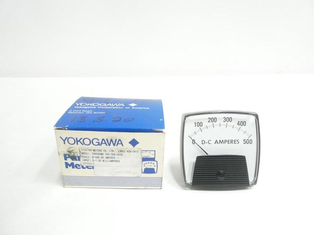 YOKOGAWA 250-300-FAXS AMMETER 0-500DC AMP