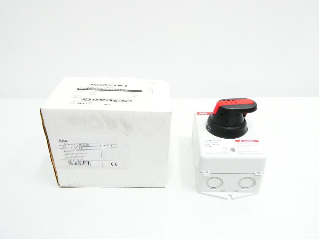 ABB EOT16U3P4-P 1SCA022793R4030 DISCONNECT SWITCH 3P 16A AMP 600V-AC