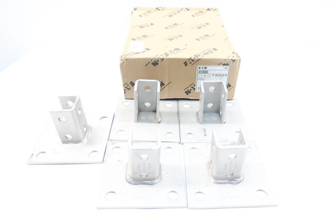 BOX OF 5 EATON B280SQSS6 STAINLESS SQUARE CENTERED POST BASE