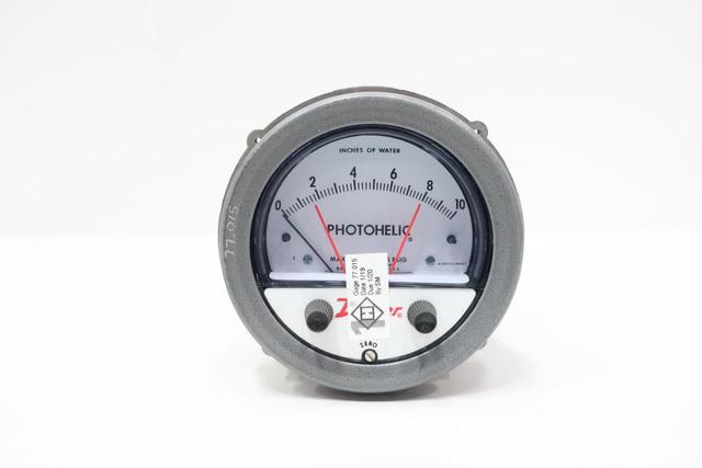 DWYER A3010-NIST PHOTOHELIC PRESSURE GAUGE 0-10IN-H2O