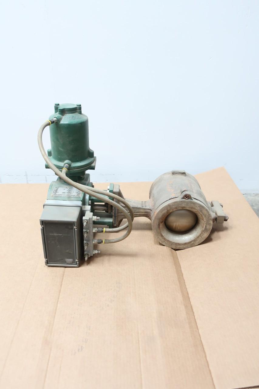 FISHER V100 VEE-BALL 1061 SIZE 30 3600 PNEUMATIC STAINLESS CONTROL VALVE 6IN 600