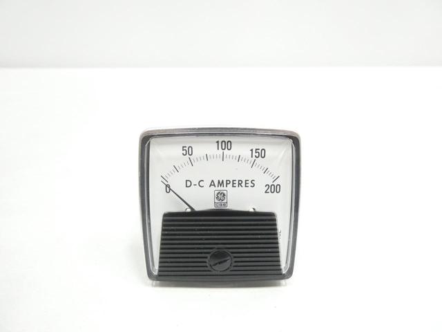 GENERAL ELECTRIC GE L532ECRL DW-91 AMMETER 0-200DC AMP