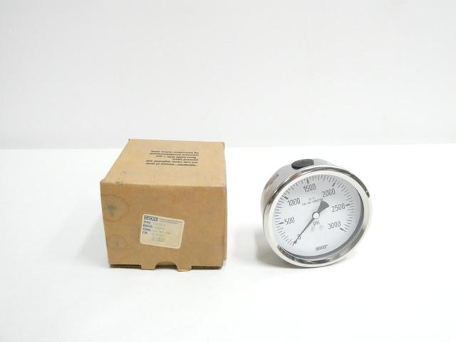 WIKA 9737251 PRESSURE GAUGE 4IN 0-3000PSI 1/4IN NPT