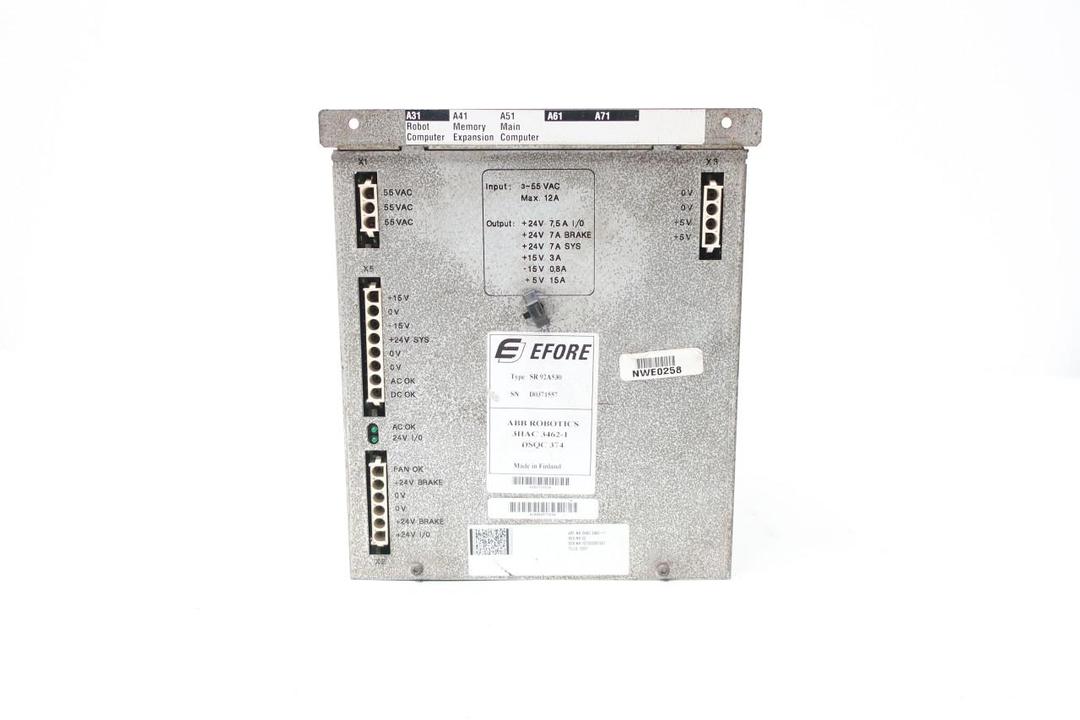 ABB 3HAC3462-1 EFORE SR 92A530 POWER SUPPLY 55V-AC 5/15/24V-DC