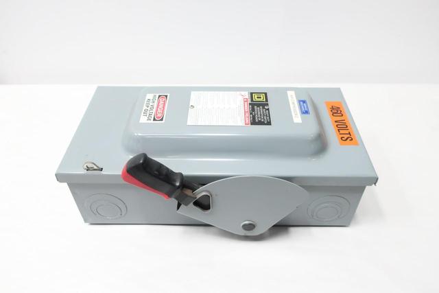 SQUARE D HU362 NON-FUSIBLE DISCONNECT SWITCH 3P 60A AMP 600V-AC 600V-DC
