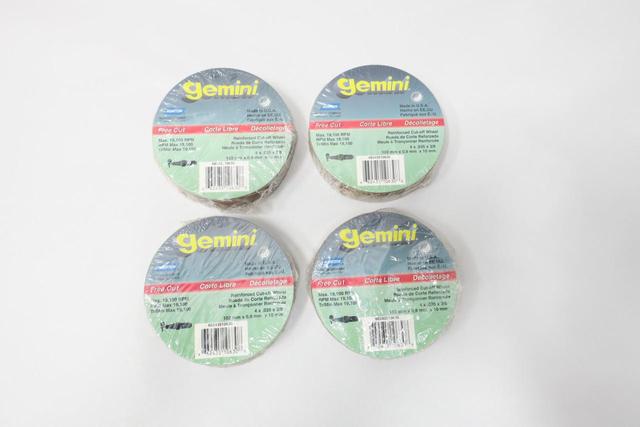 BOX OF 100 GEMINI 66243510630 CUT-OFF WHEEL 4IN X 0.035IN X 3/8IN