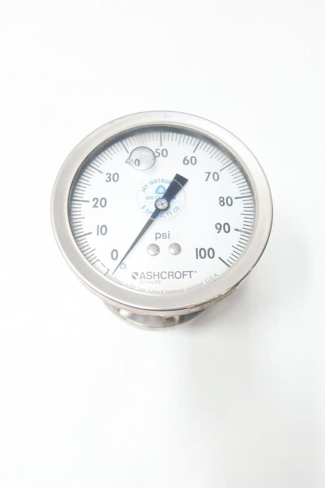 ASHCROFT 105 PRESSURE GAUGE 0-100PSI