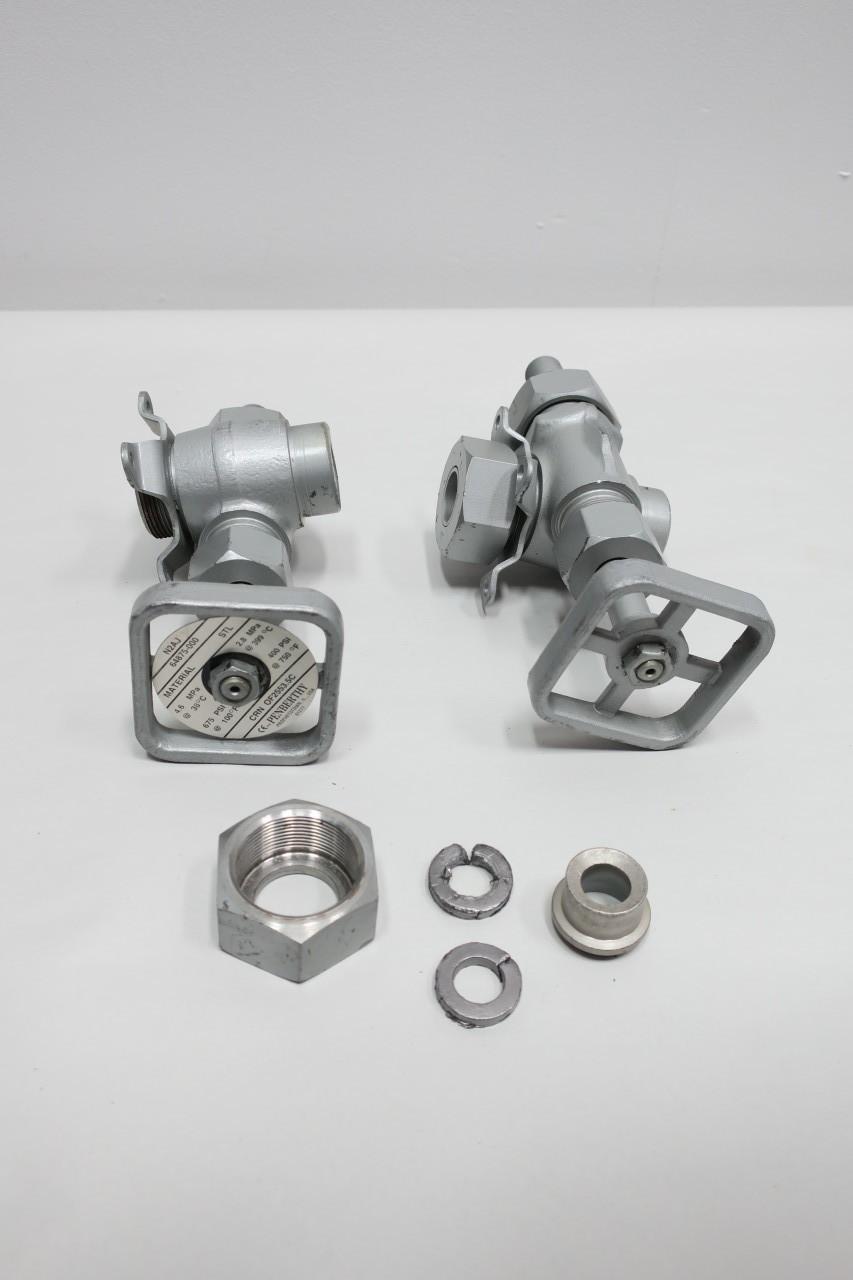 PENBERTHY N2A 64875-000 STEEL GAGE COCK VALVE SET 1/2IN NPT