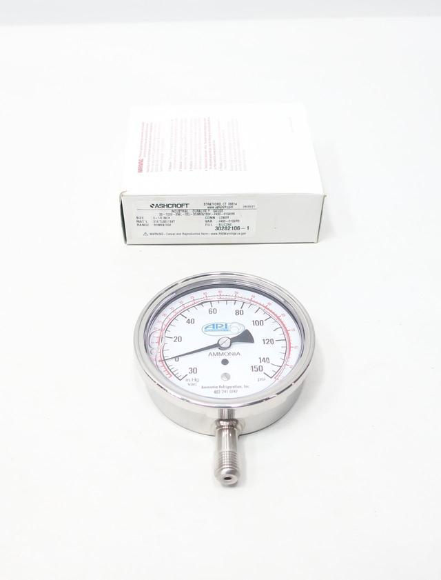 ASHCROFT 35-1009-SWL-02L-30IMV PRESSURE GAUGE 3-1/2IN 1/4IN NPT 0-150PSI