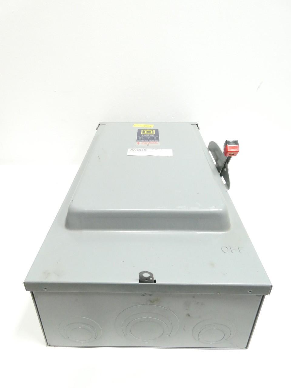 SQUARE D HU-364-RB NON-FUSIBLE DISCONNECT SWITCH 3P 200A AMP 600V-AC