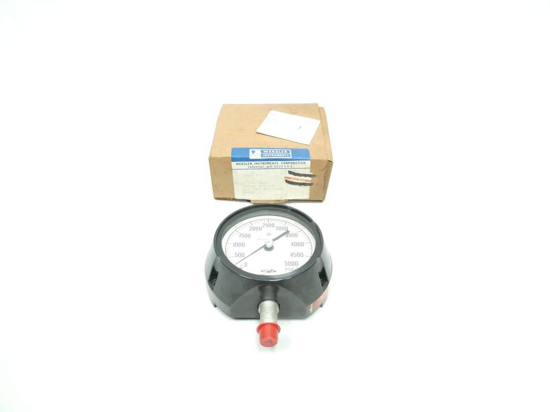 WEKSLER BA332 PRESSURE GAUGE 3-1/2IN 0-5000PSI 1/4IN NPT