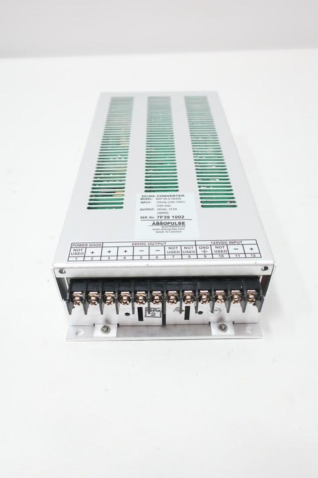 ABSOPULSE BAP 65-A-Q4409 DC TO DC POWER CONVERTER 125V-DC 12.5A AMP 24V-DC 300W
