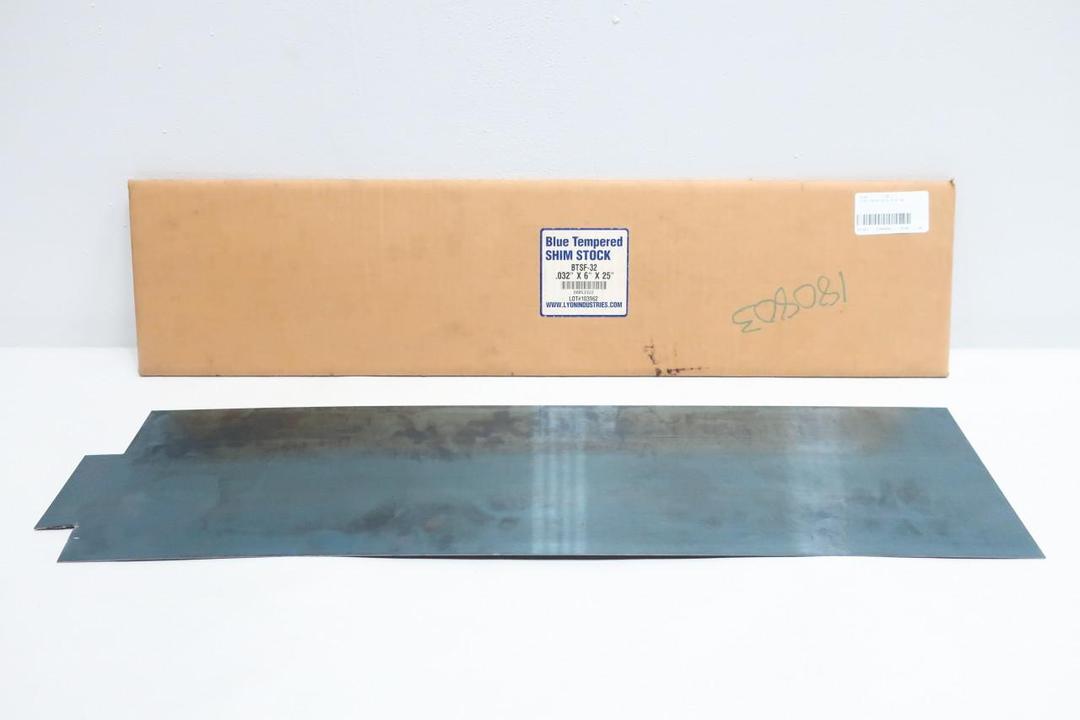 LYON INDUSTRIES BTSF-32 BLUE TEMPERED SHIM STOCK 0.032IN X 6IN X 25IN