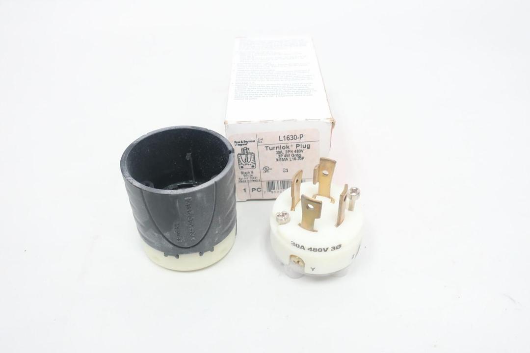 PASS SEYMOUR L1630-P TURNLOK PLUG 3P 4W 30A AMP 480V-AC