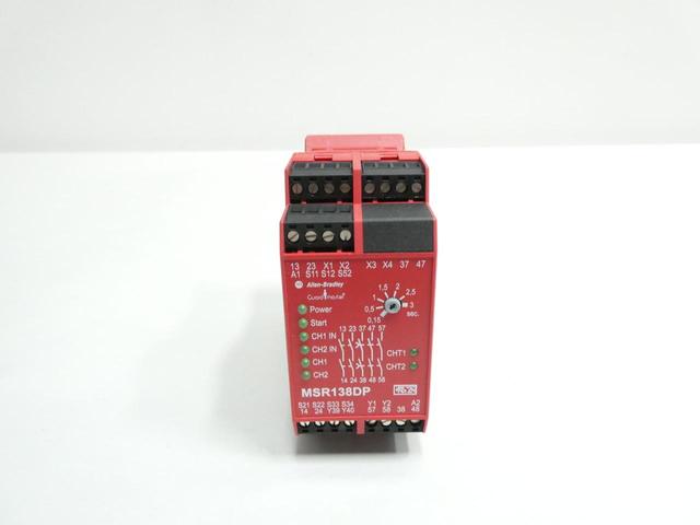 ALLEN BRADLEY 440R-M23143 GUARDMASTER SAFETY RELAY MSR138DP SER B 24V-AC/DC