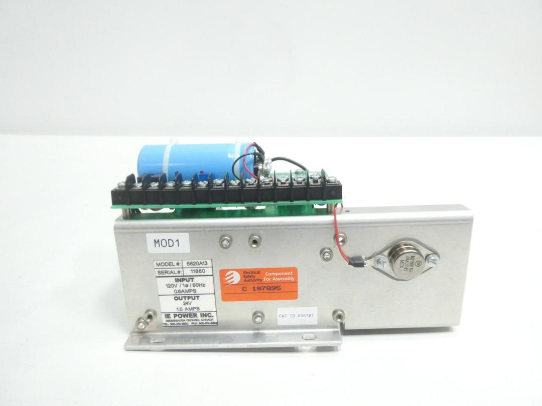 IE POWER 5620A13 AC TO DC POWER SUPPLY 120V-AC 1A AMP 24V-DC