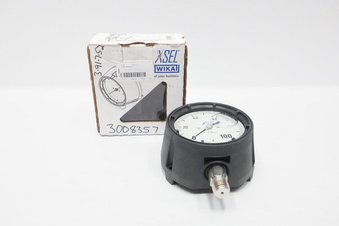 WIKA 9834015 PRESSURE GAUGE 4-1/2IN 0-100PSI 1/2IN NPT