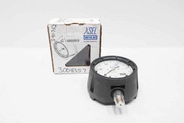 WIKA 9834015 PRESSURE GAUGE 4-1/2IN 0-100PSI 1/2IN NPT