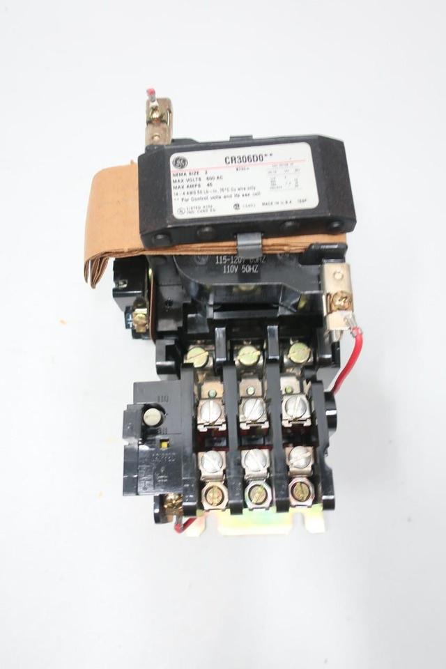 GENERAL ELECTRIC GE CR306D002 SIZE 2 FULL VOLTAGE STARTER 115-120V-AC 25HP