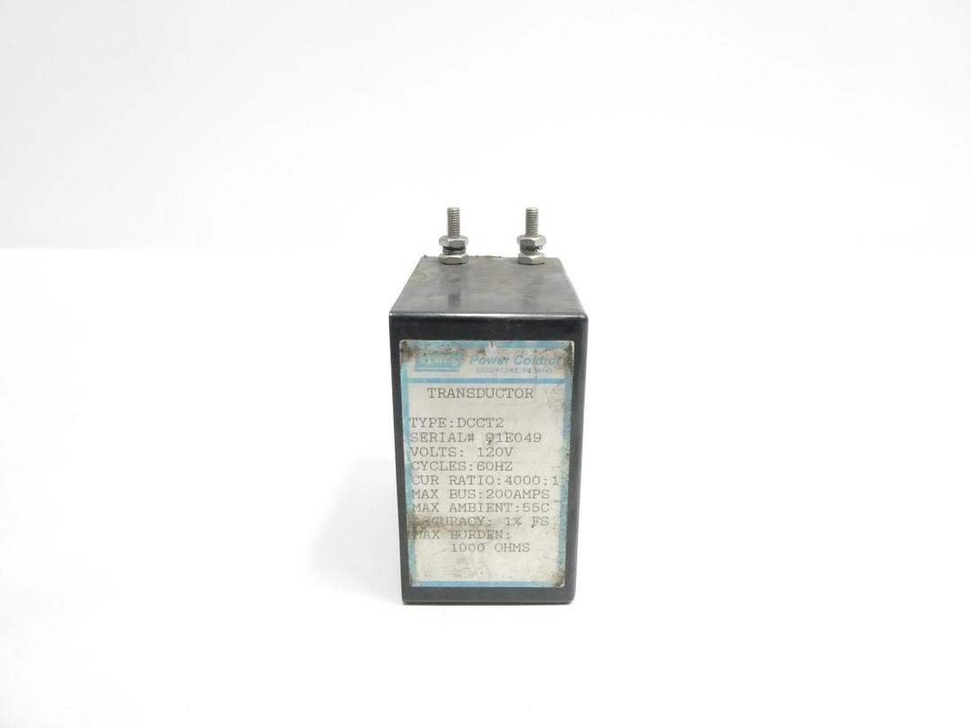 SPANG DCCT2 TRANSDUCER 4000:1 200A 120V-AC 1000OHM