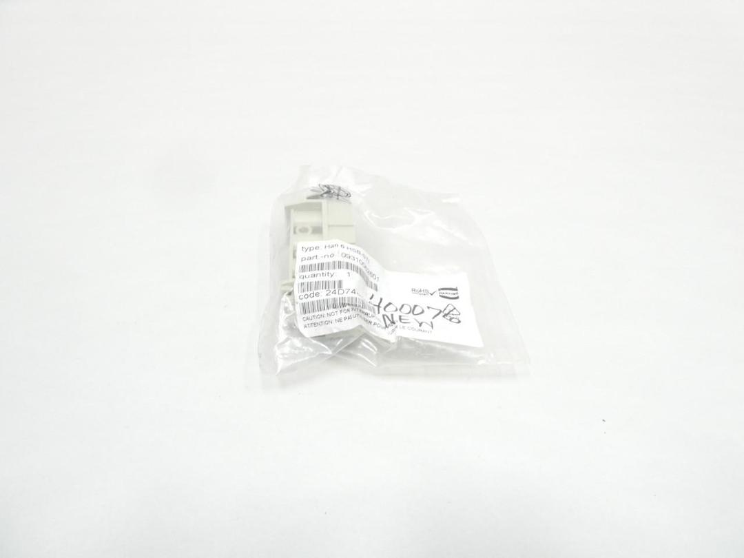 HARTING 09310062601 INDUSTRIAL CONNECTOR HAN 6 HSB-STI PLUG INSERT