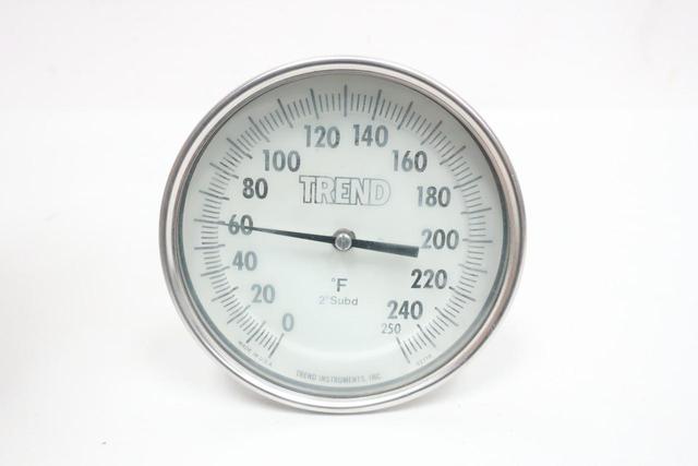 TREND 52 BIMETAL THERMOMETER 5IN 6IN 0-250F 1/2IN NPT