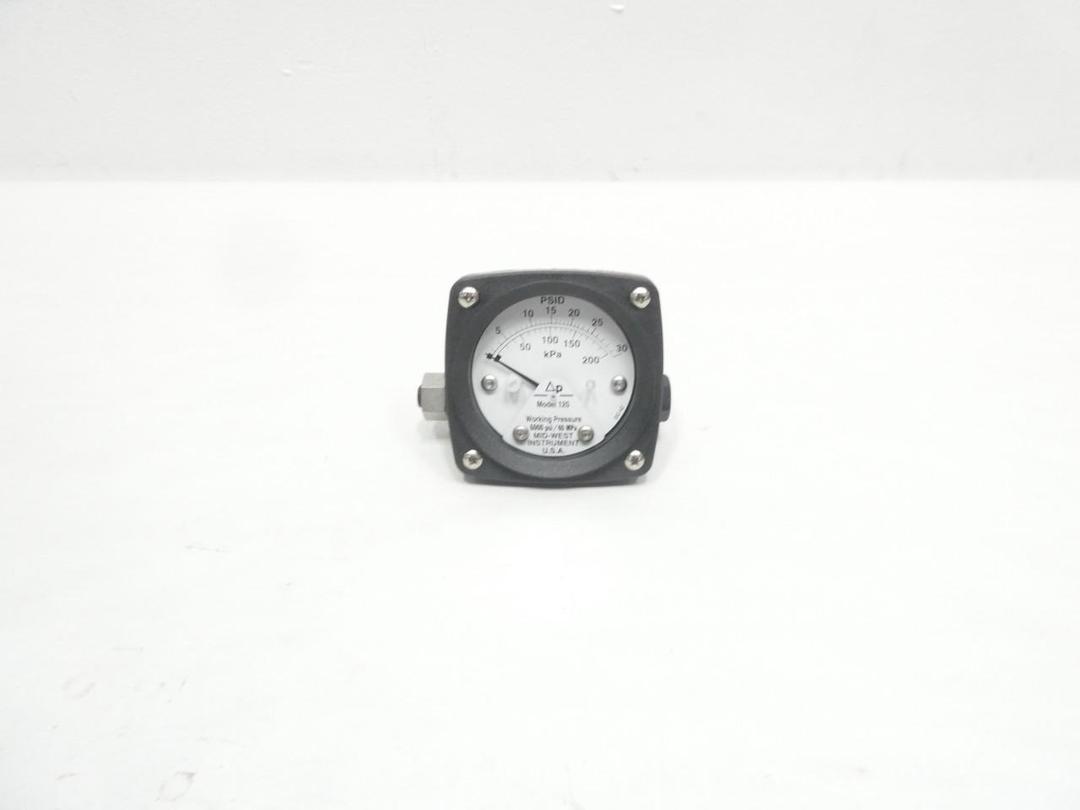 MID-WEST 120AA-00-OO PRESSURE GAUGE 3IN 1/4IN NPT 0-30KPA