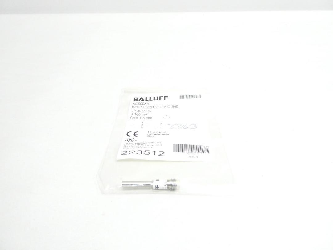 BALLUFF BES00KA BES 516-3017-G-E5-C-S49 PROXIMITY SENSOR 10-30V-DC